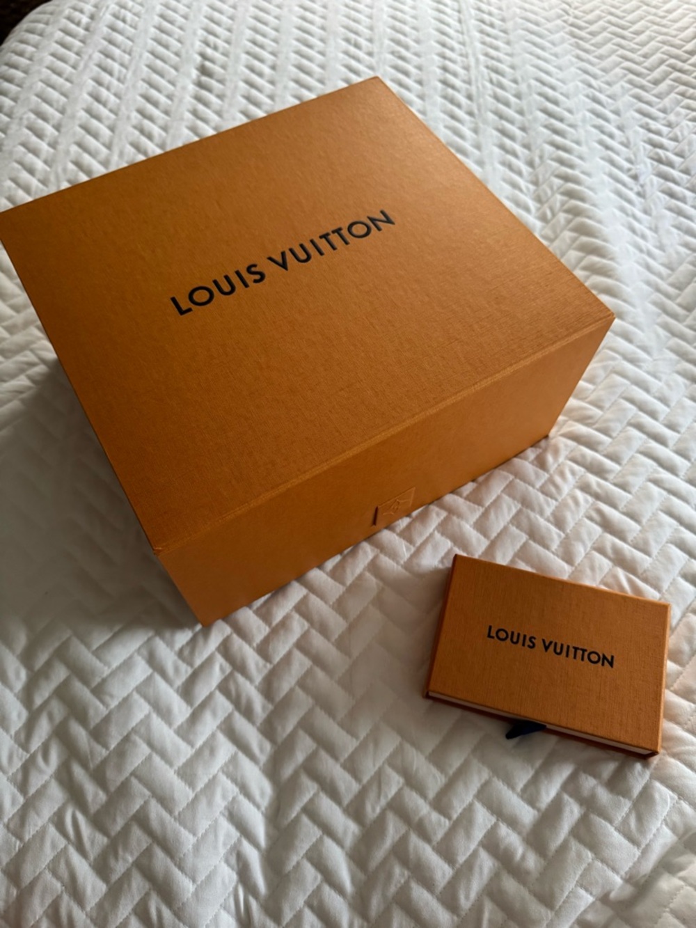 Louis Vuitton LV Authentic Storage Gift EMPTY Box with Ribbons and Wallet Box